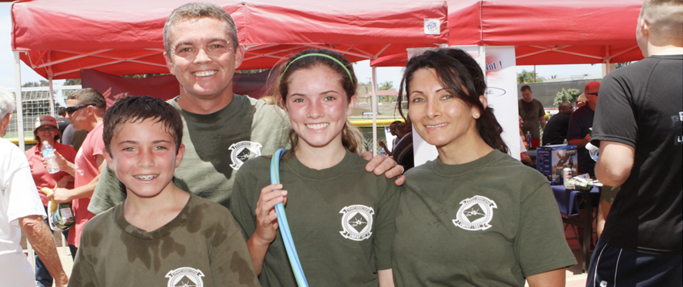 Marine family at an MCCS event