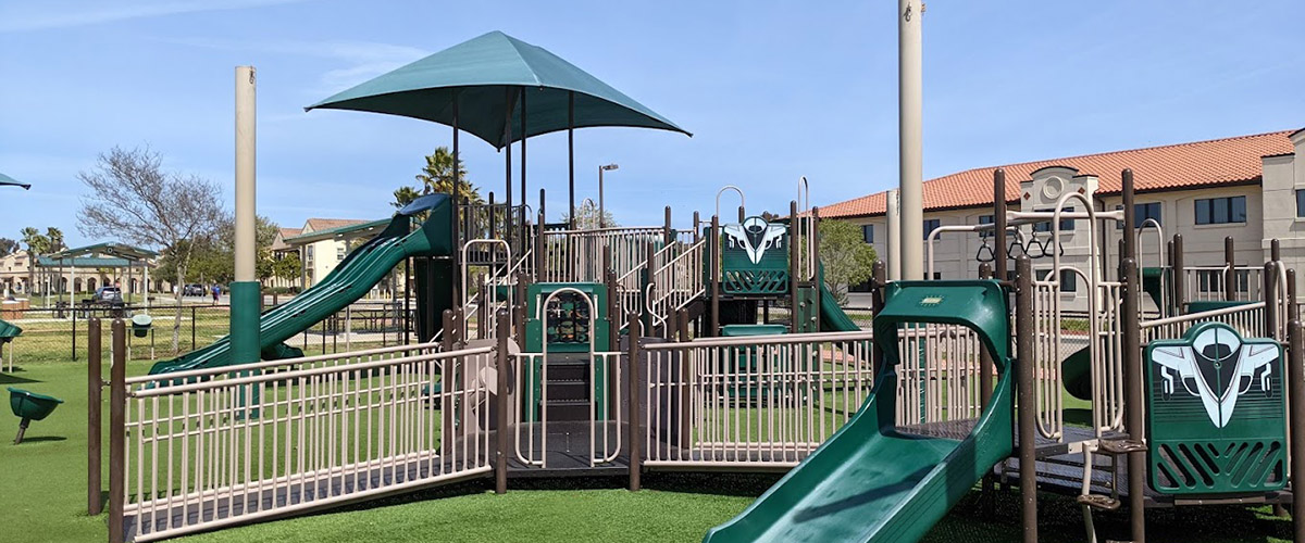 Image of a playground set at Mills Park. 