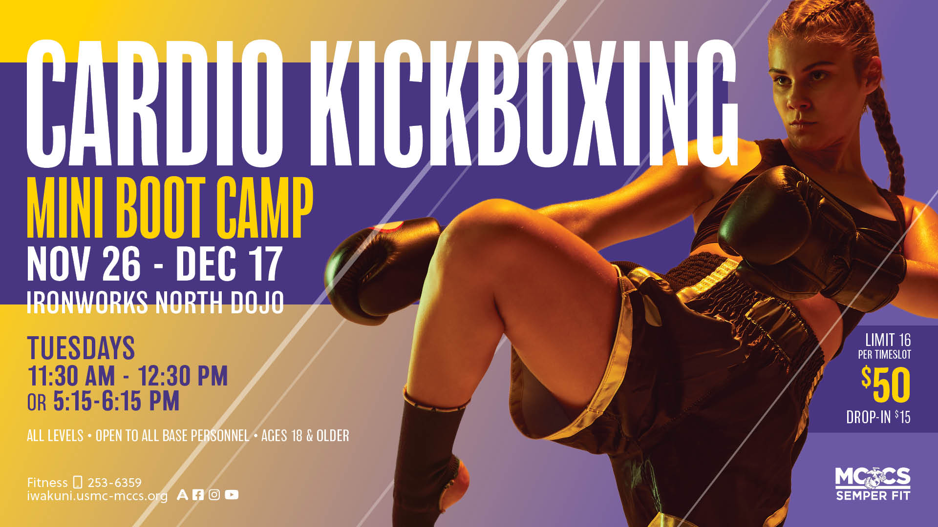 December Cardio Kickboxing Mini Bootcamp