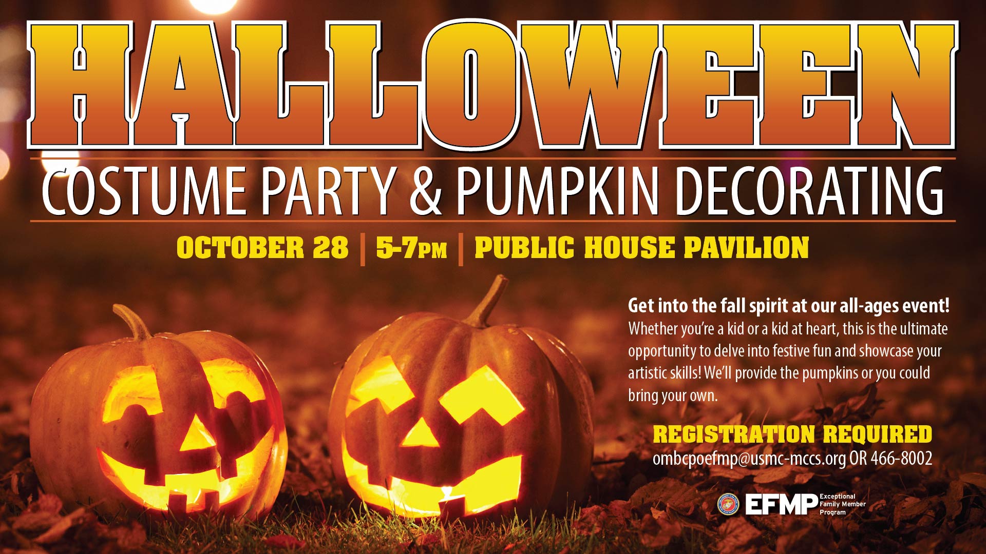 Halloween Costume Party & Pumpkin Decorating