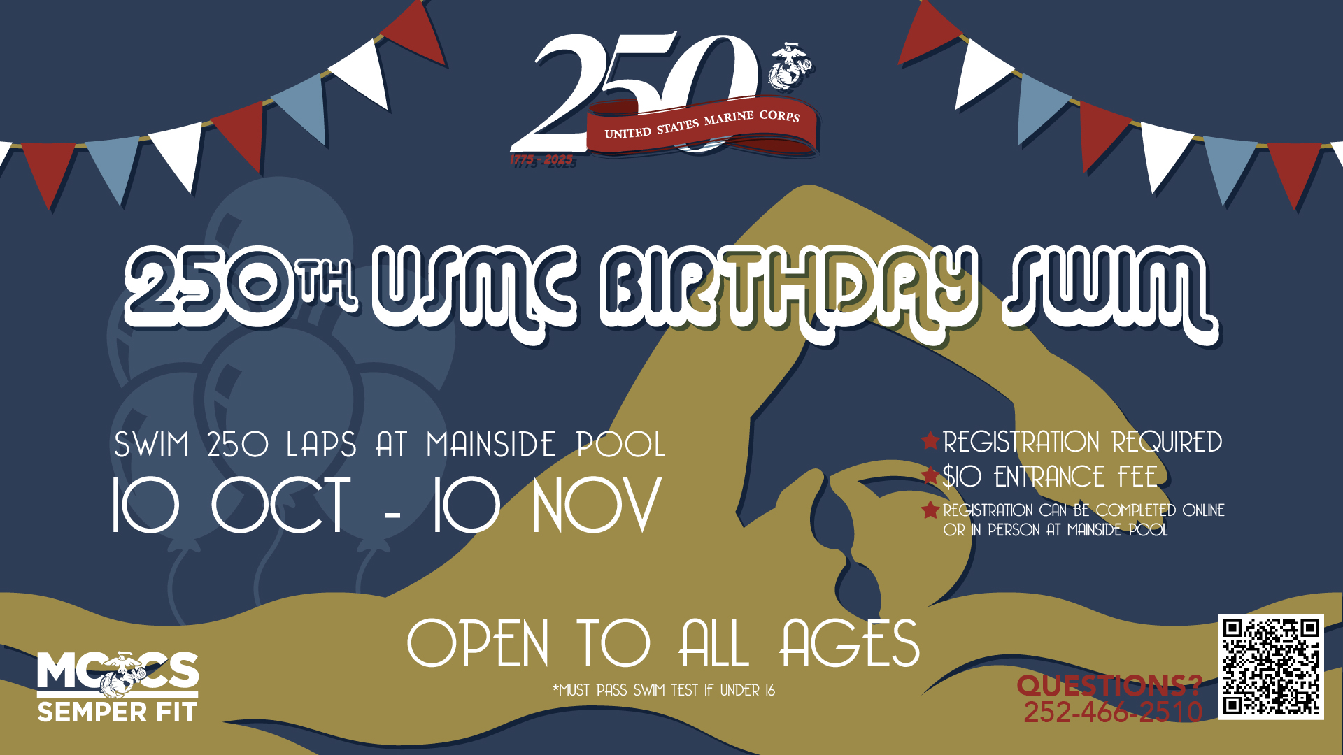 250th USMC Birthday Swim