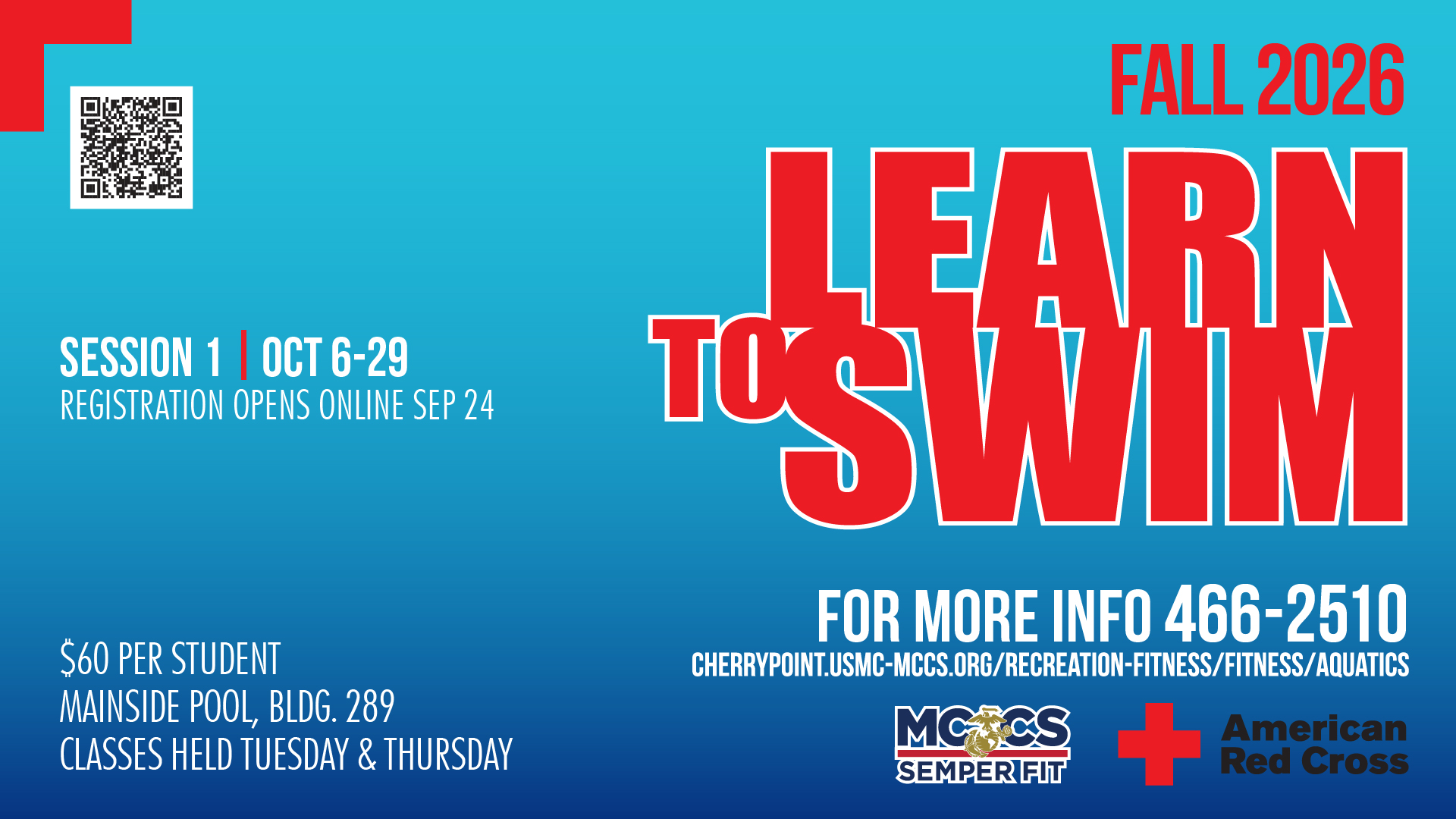 Learn to Swim Fall 2026